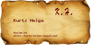 Kurtz Helga névjegykártya